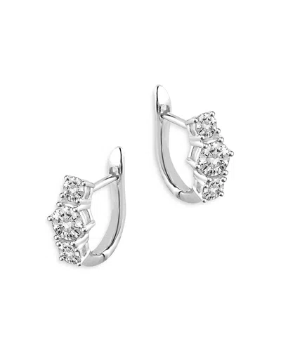 Bloomingdale's Diamond Huggie Hoop Earrings In 14k White Gold, 1.0 Ct. T. W. - Exclusive
