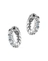 Bloomingdale's Diamond Huggie Hoop Earrings In 14k White Gold, 1.50 Ct. T. W. - Exclusive In White