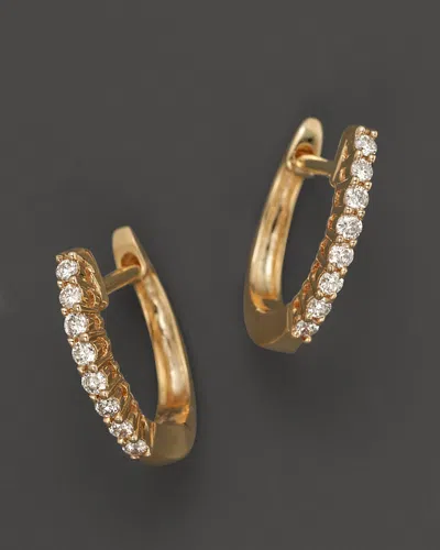 Bloomingdale's Diamond Huggie Hoop Earrings In 14k Yellow Gold, 0.15 Ct. T. W. - Exclusive In Yellow Gold/white Diamonds