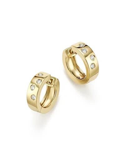 Bloomingdale's Diamond Huggie Hoop Earrings In 14k Yellow Gold, 0.20 Ct. T. W.- Exclusive In White/gold