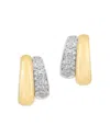 Bloomingdale's Diamond Huggie Hoop Earrings In 14k Yellow Gold, 0.29 Ct. T. W. In Gold