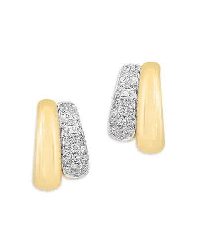 Bloomingdale's Diamond Huggie Hoop Earrings In 14k Yellow Gold, 0.29 Ct. T. W.