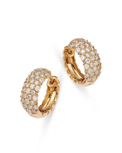 Bloomingdale's Diamond Huggie Hoop Earrings In 14k Yellow Gold, 1.11 Ct. T. W. - Exclusive In Gold/white