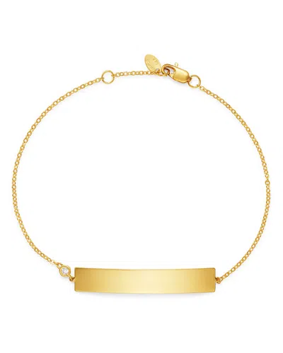 Bloomingdale's Diamond Id Bracelet In 14k Yellow Gold, 0.03 Ct. T. W. - Exclusive