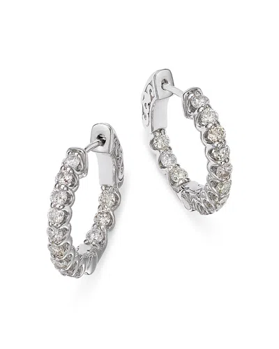 Bloomingdale's Diamond Inside Out Hoop Earring In 14k White Gold, 1.20 Ct. T. W. - Exclusive
