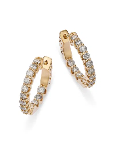 Bloomingdale's Diamond Inside Out Hoop Earring In 14k Yellow Gold, 1.20 Ct. T. W. - Exclusive