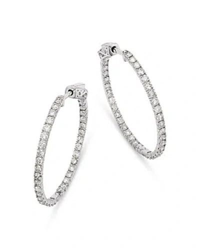 Bloomingdale's Diamond Inside Out Hoop Earrings In 14k White Gold, 2.0 Ct. T. W. - Exclusive
