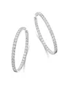 Bloomingdale's Diamond Inside Out Hoop Earrings In 14k White Gold, 2.90 Ct. T. W. - Exclusive In White