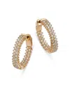 Bloomingdale's Diamond Inside Out Hoop Earrings In 14k Yellow Gold, 1.80 Ct. T. W. - Exclusive In Gold