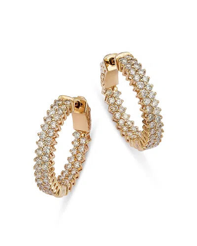 Bloomingdale's Diamond Inside Out Hoop Earrings In 14k Yellow Gold, 1.80 Ct. T. W. - Exclusive