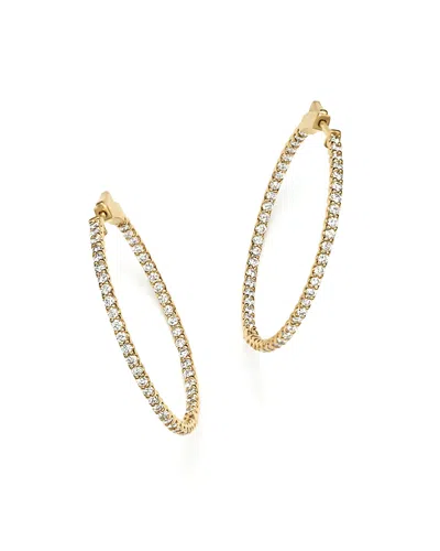 Bloomingdale's Diamond Inside Out Hoop Earrings In 14k Yellow Gold, 2.0 Ct. T. W.