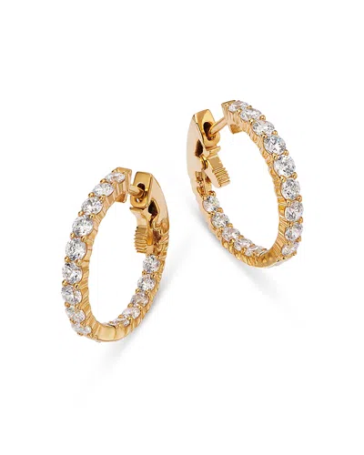 Bloomingdale's Diamond Inside Out Hoop Earrings In 14k Yellow Gold, 2.0 Ct. T. W. - Exclusive