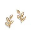 Bloomingdale's Diamond Leaf Stud Earrings In 14k Yellow Gold, 0.10 Ct. T. W. In Gold
