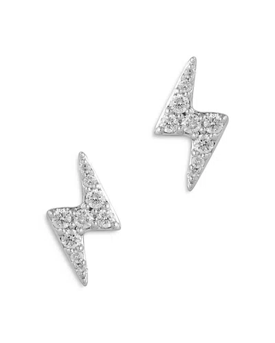 Bloomingdale's Diamond Lightning Bolt Stud Earrings In 14k White Gold, 0.20 Ct. T. W. - Exclusive