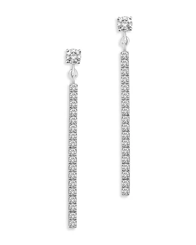 Bloomingdale's Diamond Linear Drop Earrings In 14k White Gold, 0.50 Ct. T. W. - Exclusive