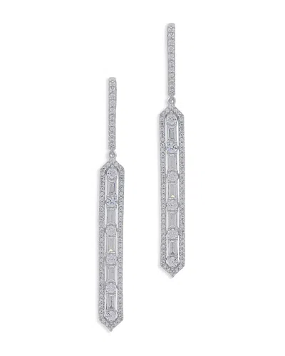 Bloomingdale's Diamond Linear Drop Earrings In 14k White Gold, 1.50 Ct. T. W - Exclusive