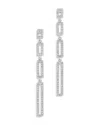 Bloomingdale's Diamond Link Drop Earrings In 14k White Gold, 0.33 Ct. T. W. - Exclusive In White