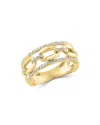 Bloomingdale's Diamond Link Open Band In 14k Yellow Gold, 0.30 Ct. T. W. - Exclusive In Gold