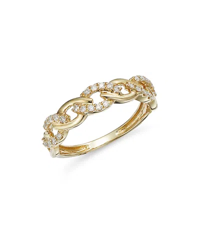 Bloomingdale's Diamond Link Ring In 14k Yellow Gold, 0.20 Ct. T. W. - Exclusive