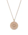 Bloomingdale's Diamond Medallion Pendant Necklace In 14k Rose Gold, .25 Ct. T. W. In Pink