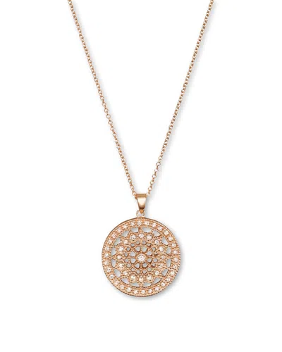 Bloomingdale's Diamond Medallion Pendant Necklace In 14k Rose Gold, .25 Ct. T. W. In Pink