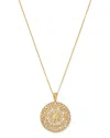 Bloomingdale's Diamond Medallion Pendant Necklace In 14k Yellow Gold, 1.50 Ct. T. W. - Exclusive In White/gold