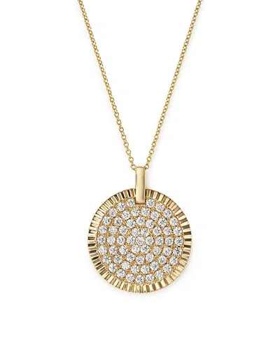 Bloomingdale's Diamond Medallion Pendant Necklace In 14k Yellow Gold, 1.75 Ct. T. W. - Exclusive In White/gold