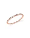 Bloomingdale's Diamond Micro Pave Band In 14k Rose Gold, 0.15 Ct. T. W. In White/rose Gold