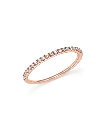 Bloomingdale's Diamond Micro Pave Band In 14k Rose Gold, 0.15 Ct. T. W. In White/rose Gold