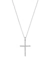 Bloomingdale's Diamond Micro-pave Cross Pendant Necklace In 14k White Gold, 0.50 Ct. T. W. - Exclusive In White