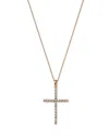 Bloomingdale's Diamond Micro-pave Cross Pendant Necklace In 14k Yellow Gold, 0.50 Ct. T. W. - Exclusive In Gold