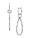 Bloomingdale's Diamond Micro Pave Drop Earrings In 14k White Gold, 2.0 Ct. T. W. - Exclusive In White