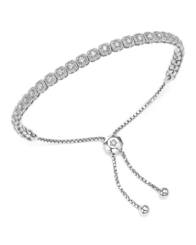 Bloomingdale's Diamond Milgrain Bolo Bracelet In 14k White Gold, 1.0 Ct. T. W. - Exclusive