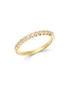Bloomingdale's Diamond Milgrain Stacking Band In 14k Yellow Gold, 0.25 Ct. T. W. - Exclusive In White/gold