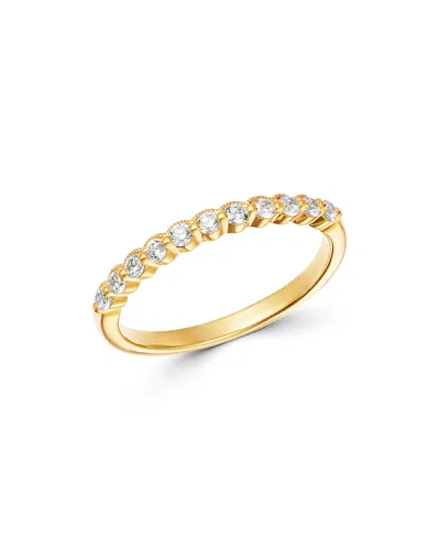 Bloomingdale's Diamond Milgrain Stacking Band In 14k Yellow Gold, 0.25 Ct. T. W. - Exclusive In White/gold
