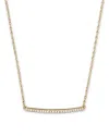 Bloomingdale's Diamond Mini Bar Necklace In 14k Yellow Gold, .10 Ct. T. W. In Yellow Gold/white Diamonds