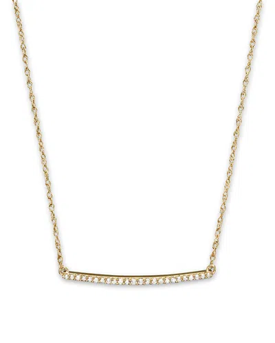 Bloomingdale's Diamond Mini Bar Necklace In 14k Yellow Gold, .10 Ct. T. W. In Yellow Gold/white Diamonds