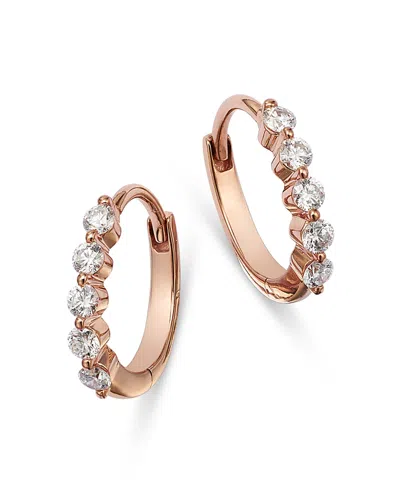 Bloomingdale's Diamond Mini Hoop Earrings In 14k Rose Gold, 0.25 Ct. T. W.
