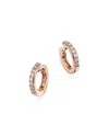 Bloomingdale's Diamond Mini Hoop Earrings In 14k Rose Gold, .15 Ct. T. W. - Exclusive In White/rose
