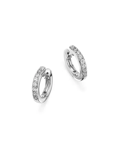 Bloomingdale's Diamond Mini Hoop Earrings In 14k White Gold, .15 Ct. T. W. - Exclusive