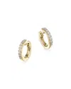 Bloomingdale's Diamond Mini Hoop Earrings In 14k Yellow Gold, 0.15 Ct. T. W. - Exclusive In White/gold
