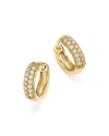Bloomingdale's Diamond Mini Hoop Earrings In 14k Yellow Gold, .15 Ct. T. W. - Exclusive In White/gold