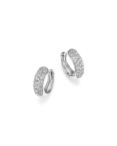 Bloomingdale's Diamond Mini Pave Hoop Earrings In 14k White Gold, .35 Ct. T. W. - Exclusive
