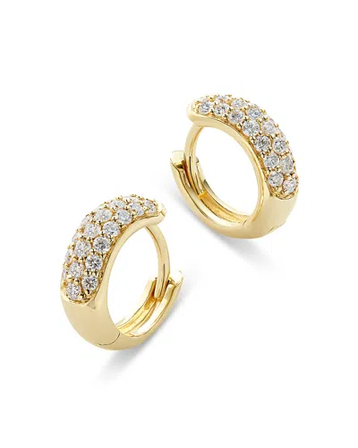 Bloomingdale's Diamond Mini Pave Hoop Earrings In 14k Yellow Gold, 0.35 Ct. T. W.