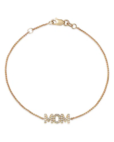 Bloomingdale's Diamond Mom Bracelet In 14k Yellow Gold, 0.15 Ct. T. W.