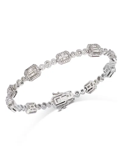 Bloomingdale's Diamond Mosaic Bracelet In 14k White Gold, 3.0 Ct. T. W.