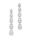 Bloomingdale's Diamond Mosaic Drop Earrings In 14k White Gold, 1.15 Ct. T. W. - Exclusive In White