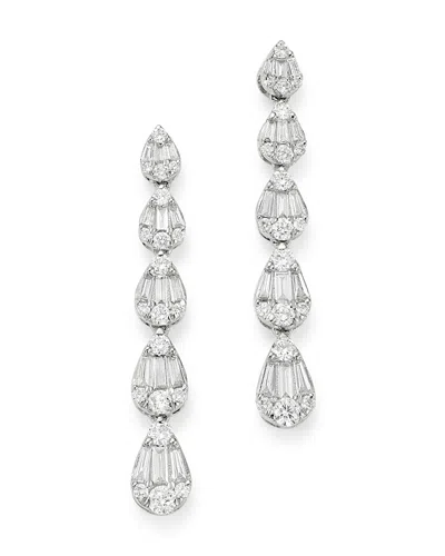 Bloomingdale's Diamond Mosaic Drop Earrings In 14k White Gold, 1.15 Ct. T. W. - Exclusive