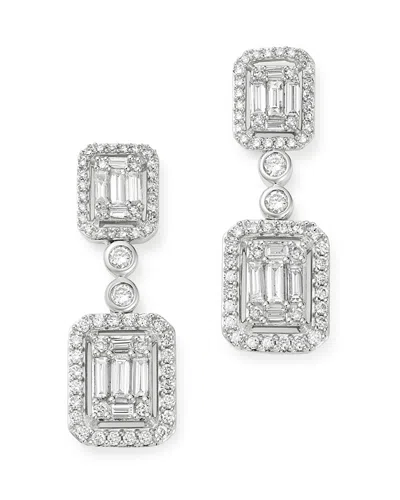 Bloomingdale's Diamond Mosaic Drop Earrings In 14k White Gold, 2.0 Ct. T. W. - Exclusive