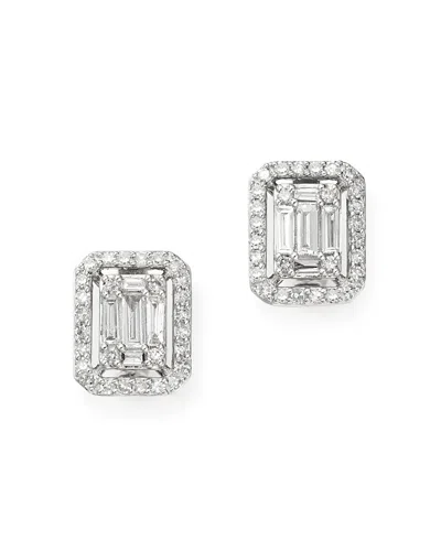 Bloomingdale's Diamond Mosaic Earrings In 14k White Gold, 0.50 Ct. T. W. - Exclusive